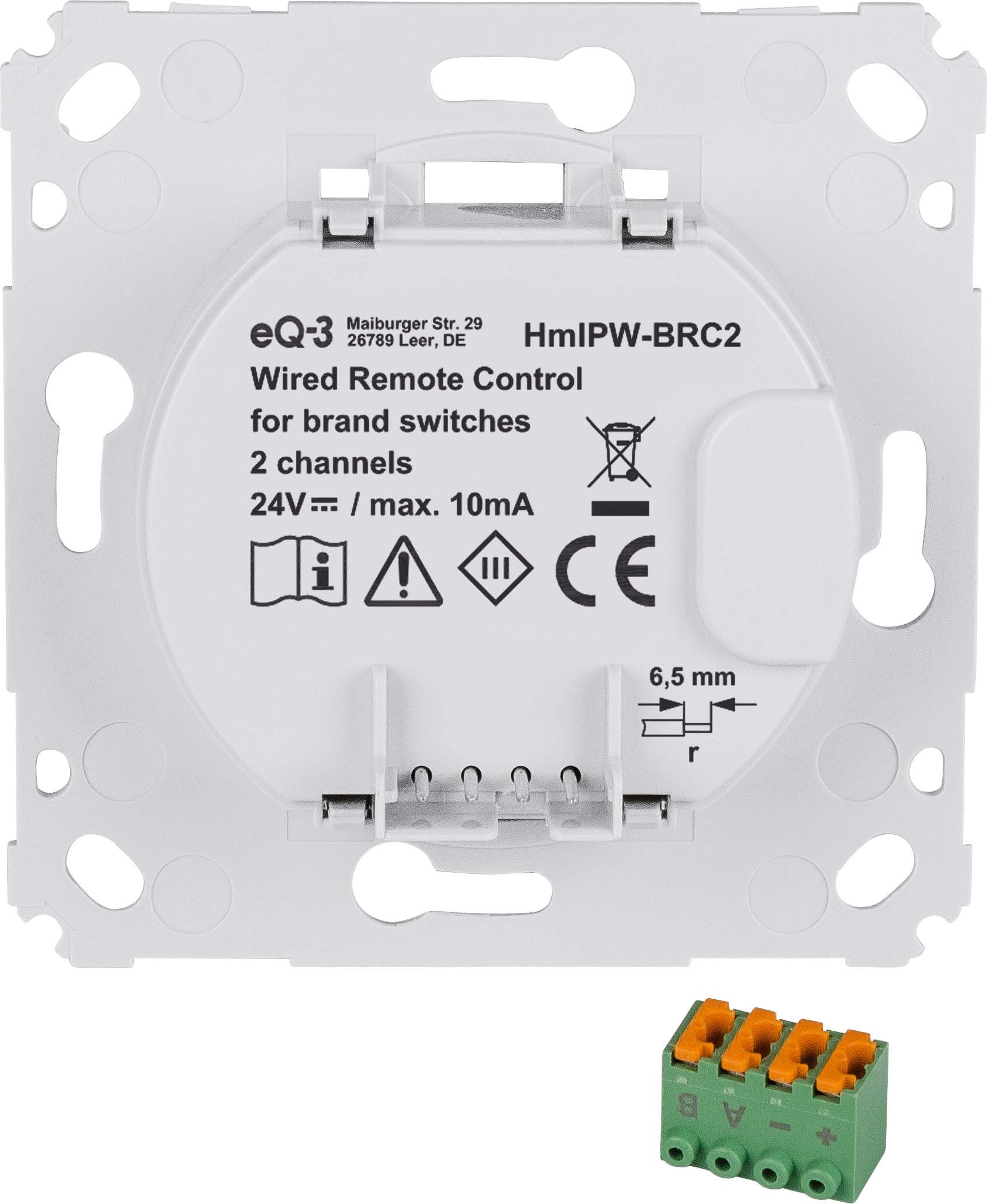 619543-7_HmIPW-Wandtaster-MS-2fach-Klemme_154284A0 jpg - Produktbild Detailansicht