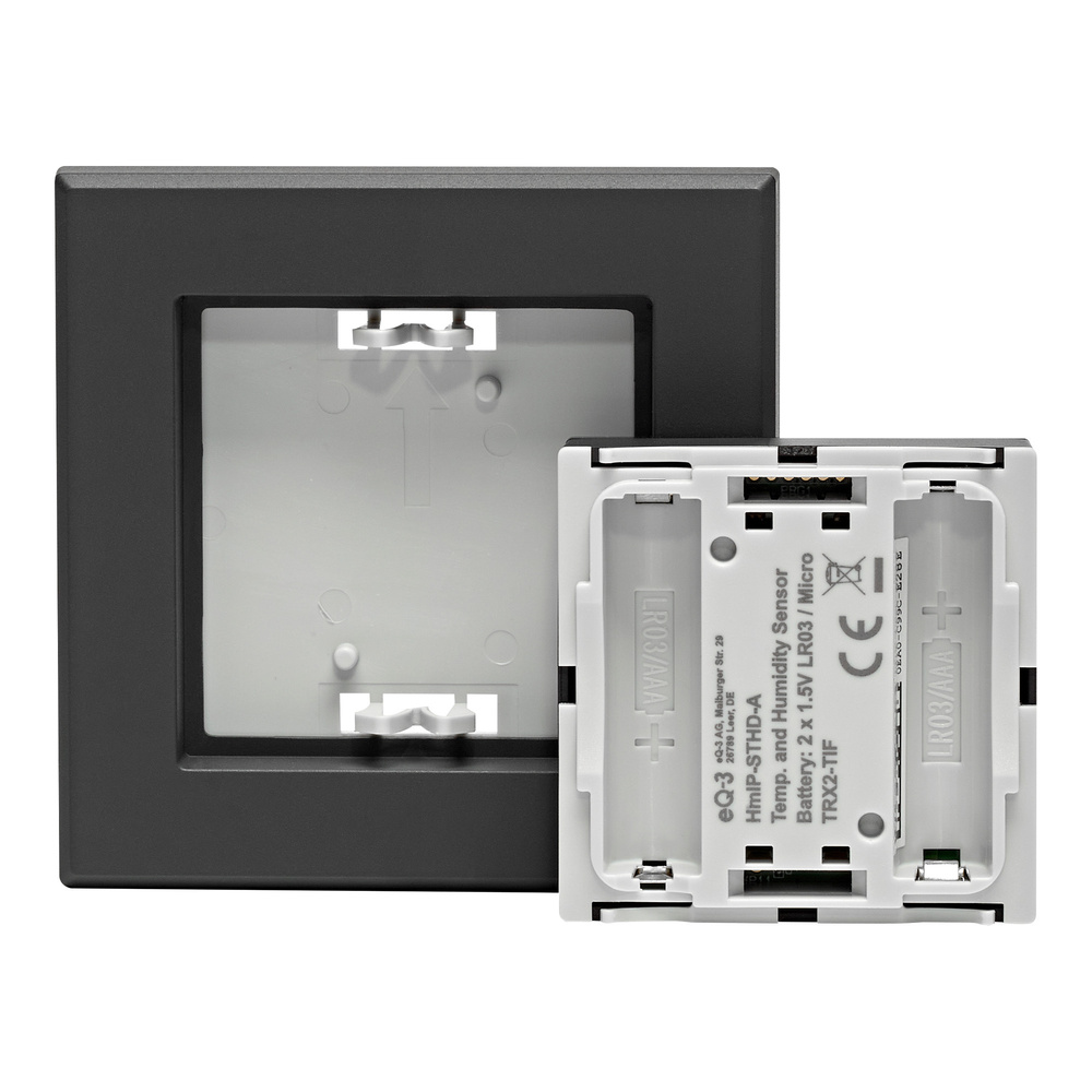 Homematic IP Temperatur- und Luftfeuchtigkeitssensor mit Display HmIP-STHD-A, anthrazit 