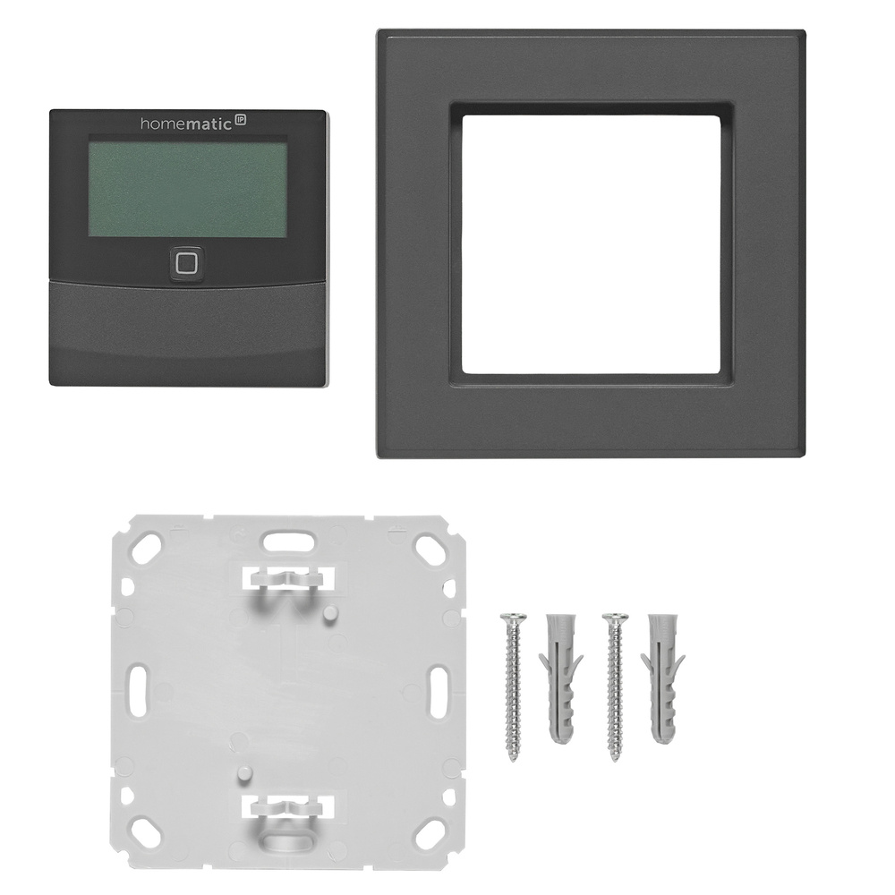 Homematic IP Temperatur- und Luftfeuchtigkeitssensor mit Display HmIP-STHD-A, anthrazit 